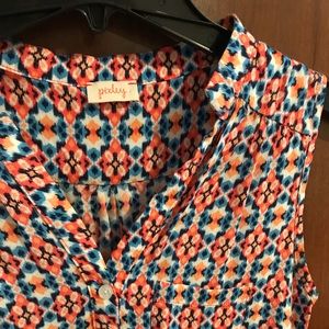 Floral geo print tank